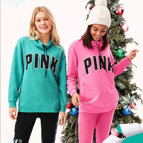 PINK Victoria's Secret Sweaters - VS PINK Cowl Neck Pullover